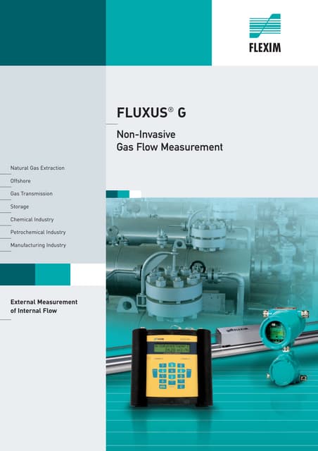 Flexim Fluxus Ultrasonic Gas Flow Meters - G Gas Meter Series - Brochure - en...