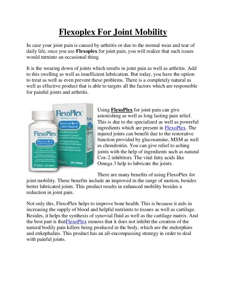 Does Flexoplex Work For Your Joint Pain? – FLUM