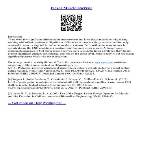 Flexor Muscle Exercise