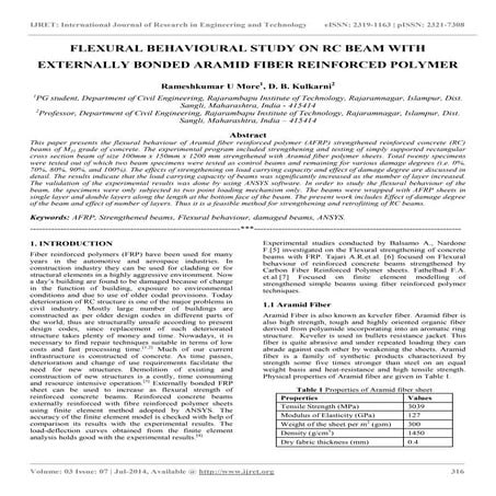 Flexural behavioural study on rc beam with