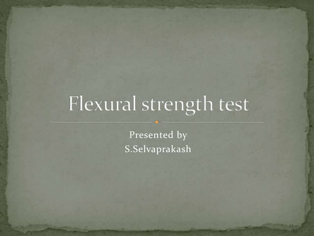 Flexural strength in concrete test 