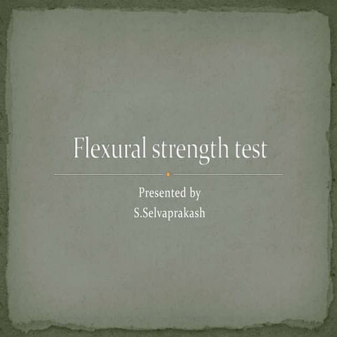 Flexural strength in concrete test 