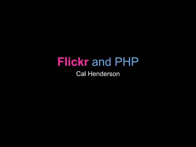 flickr's architecture & php 