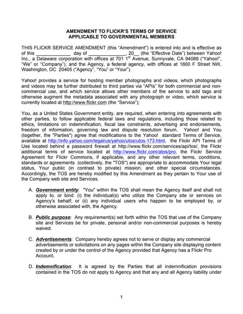 Bing Terms of Service (TOS) Amendment | PDF