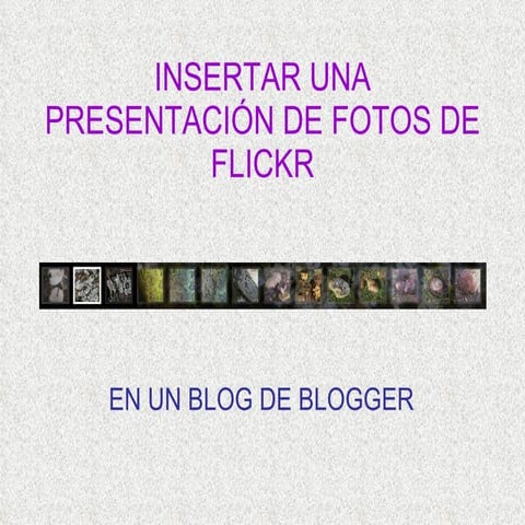 Flickr+blogger