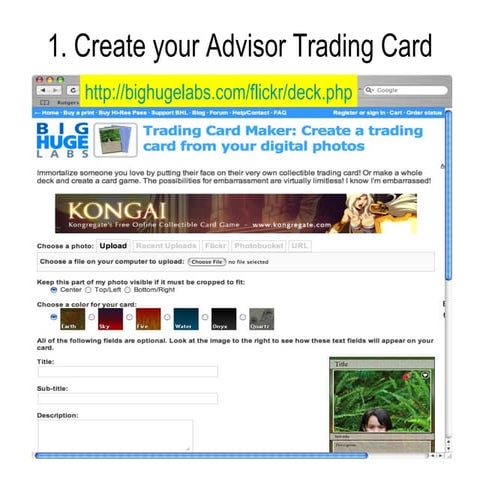 Advisor Trading Cards on Flickr | PPT