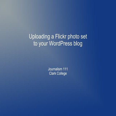 How to use Flickr to create a WordPress photo gallery