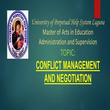 Conflict Management and Nogotiation