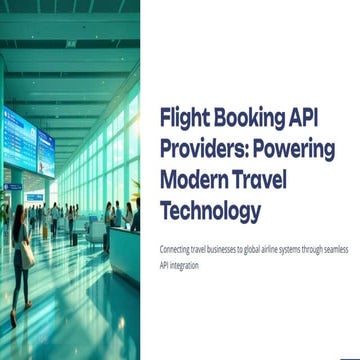 Flight API Leaders in India: Book Now... | PDF