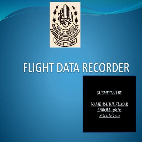 Flight data recorder | PPTX | Digital Audio | Computer Software and ...