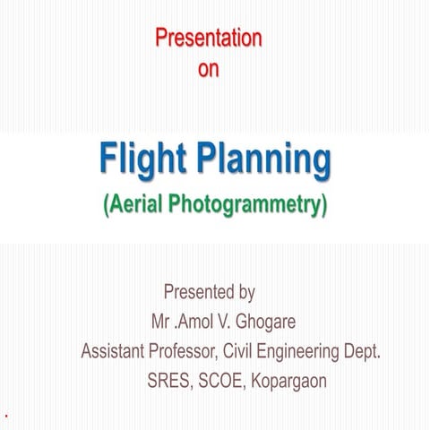 Flight planning            (aerial Photogrammetry)