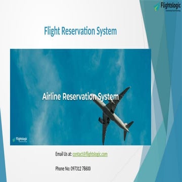 Flight Reservation System | Flight Reservation System