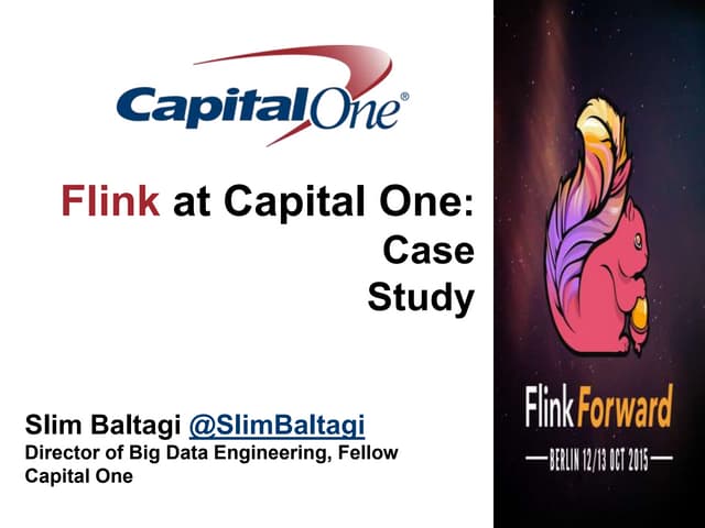 Flink Case Study: Capital One