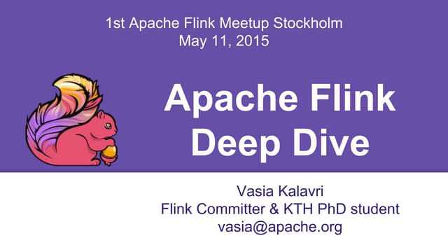 Apache Flink Deep Dive