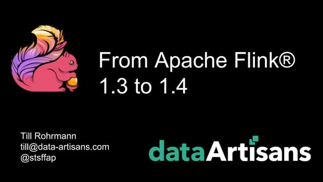 Flink Forward Berlin 2017: Till Rohrmann - From Apache Flink 1.3 to 1.4