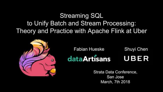 Streaming SQL to unify batch and stream processing: Theory and practice with ...