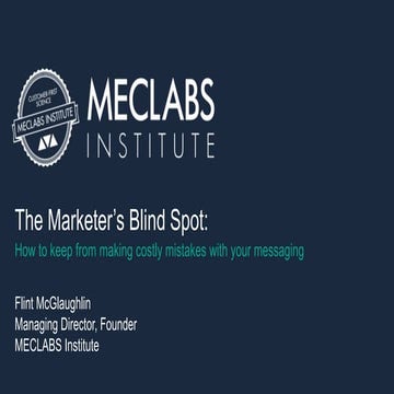 The Marketer's Blind Spot