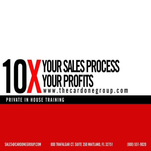 Cardone Group 10X Your Sales Process and Profits
