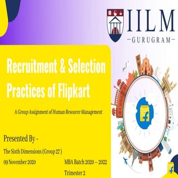 Recruitment & Selection Practices of Flipkart