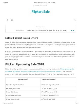 Flipkart sale offers coupon code may 2018 Flipkart sale offers coupon code may 2018