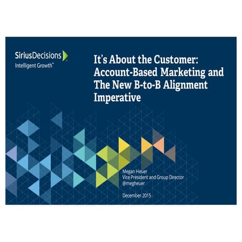 Megan Heuer - #FlipMyFunnel Roadshow - "It's About the Customer: Account-Base...