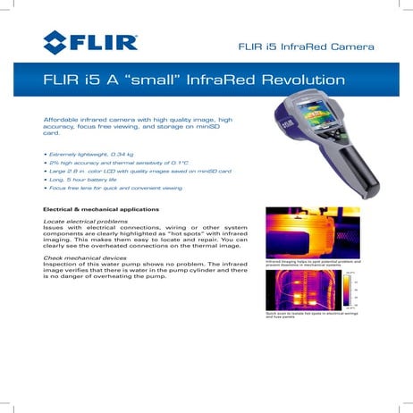 Flir i5 infrared_camera_datasheet
