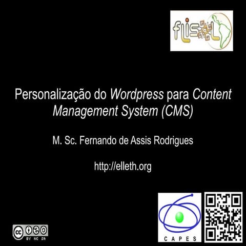 Personalização do Wordpress para Content Management System (CMS)