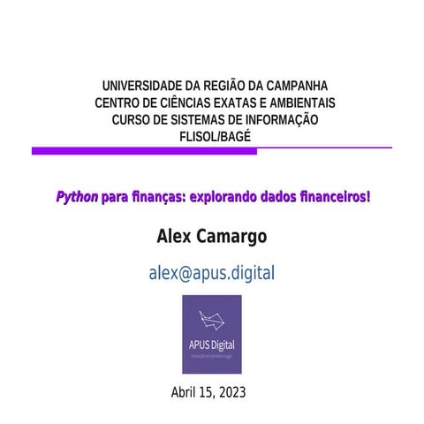 Python para finanças: explorando dados financeiros