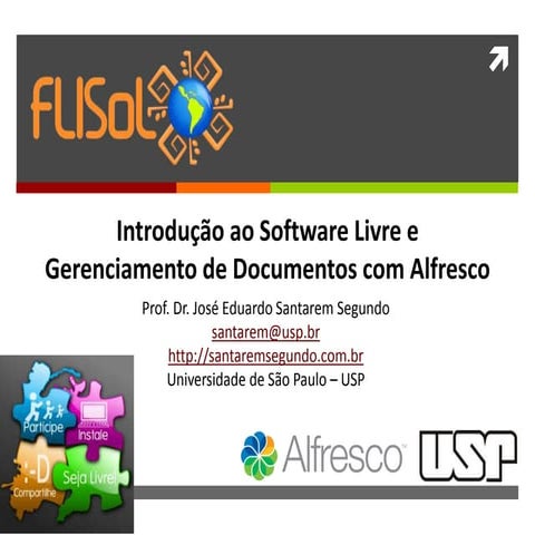Palestra: Introdução ao Software Livre e Gerenciamento de Documentos com Alfr...