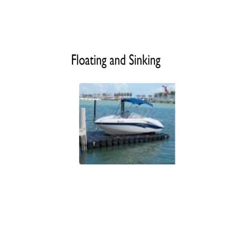 5.3 Floating and sinking: Forces affecting floating and sinking of ...