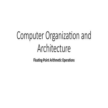 Floating point arithmetic operations (1) | PPTX