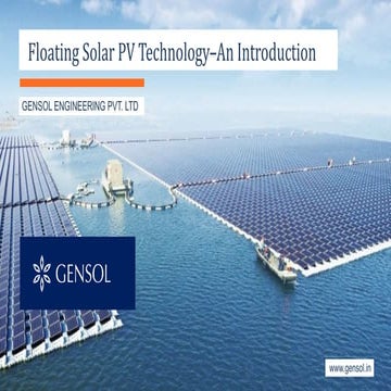 Floating Solar PV -  An Introduction 