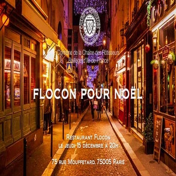 Flocon pour Noël Paris France Chaine