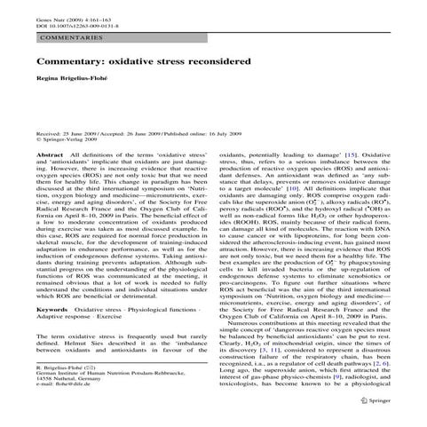 Flohe09oxidative stress reviseted