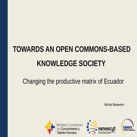 FLOK-Ecuador Research process presentation by Michel Bauwens