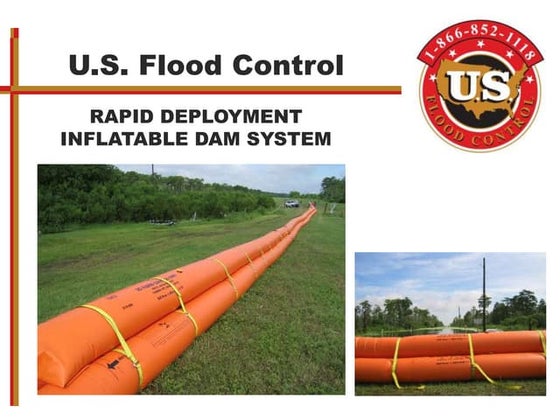 Flood Barrier Agastya water filled restricting water | PPT
