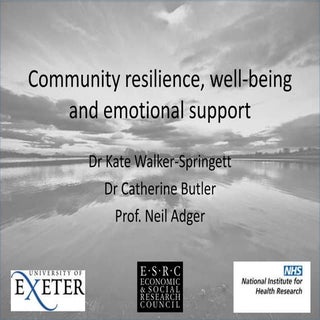 Community resilience, well-being an...