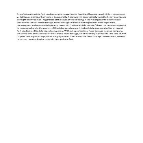 Flood damage cleanup in fort lauderdale | PDF