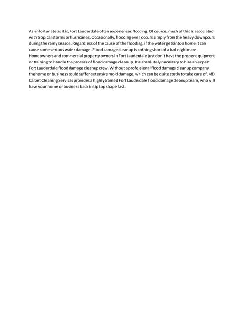 Flood damage cleanup in fort lauderdale | PDF