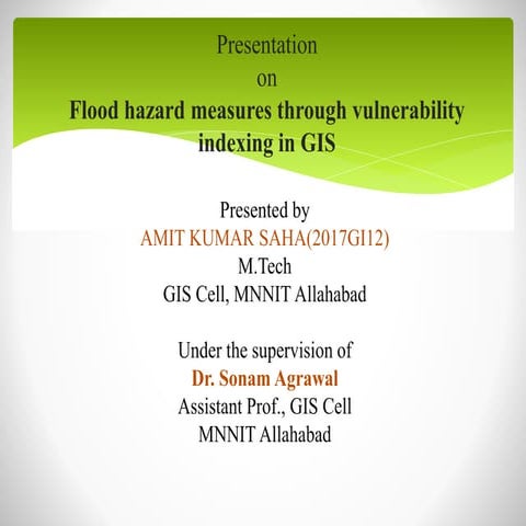 Flood remedial mesures in gis