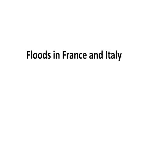 Floods in france and italy