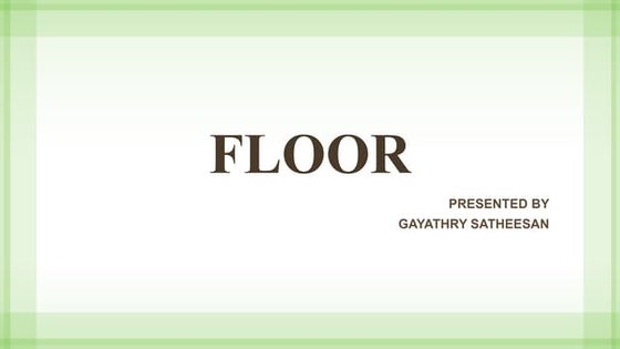 Types of ground floors | PPT