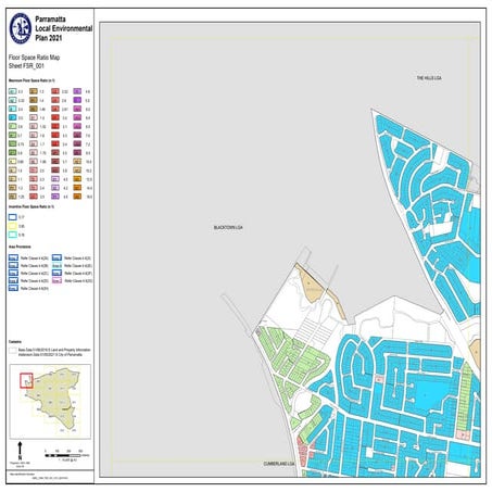 Floor Ratio Map document for Parramtta Local | PDF