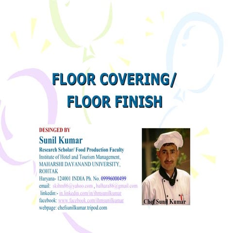 Floor covering in housekeeping  