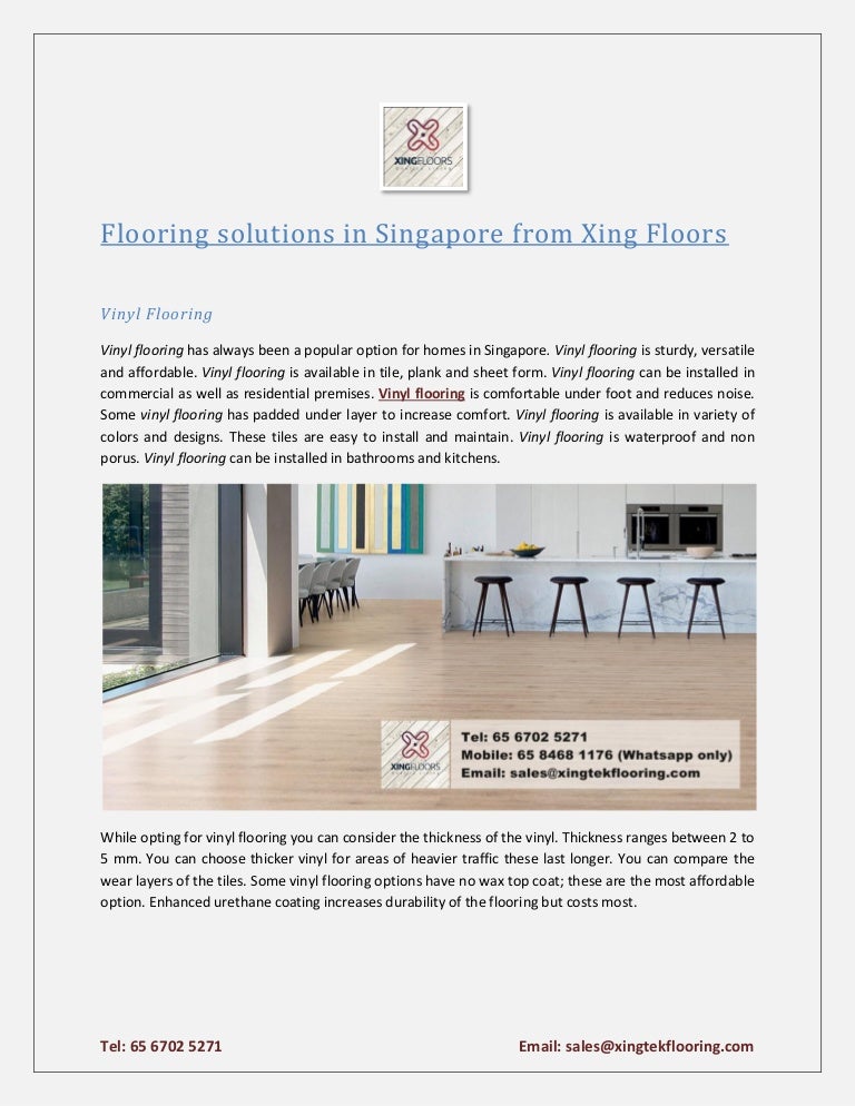 Flooring Solutions In Singapore From Xing Floors