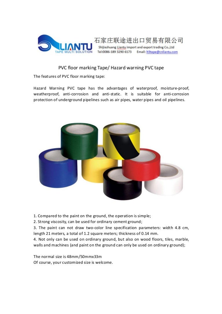 Floor Marking Tape Hazard Warning Pvc Tape Pvc Lane Marking Tape P