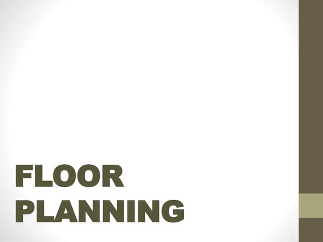Floor plan & Power Plan 