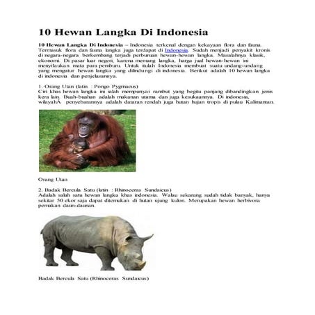 Flora dan fauna di indonesia