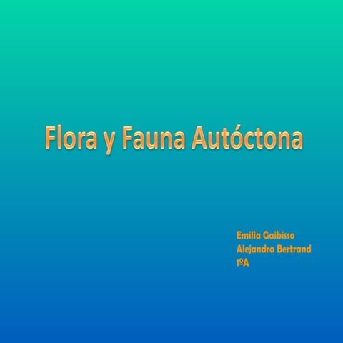 Flora y fauna