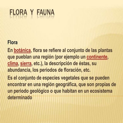 La flora y fauna. | DOCX
